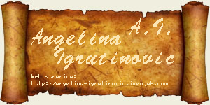 Angelina Igrutinović vizit kartica